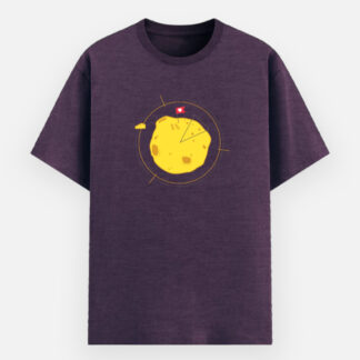 Unisex Basic Printed T-Shirt - Purple Cheese
